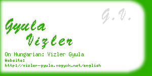 gyula vizler business card